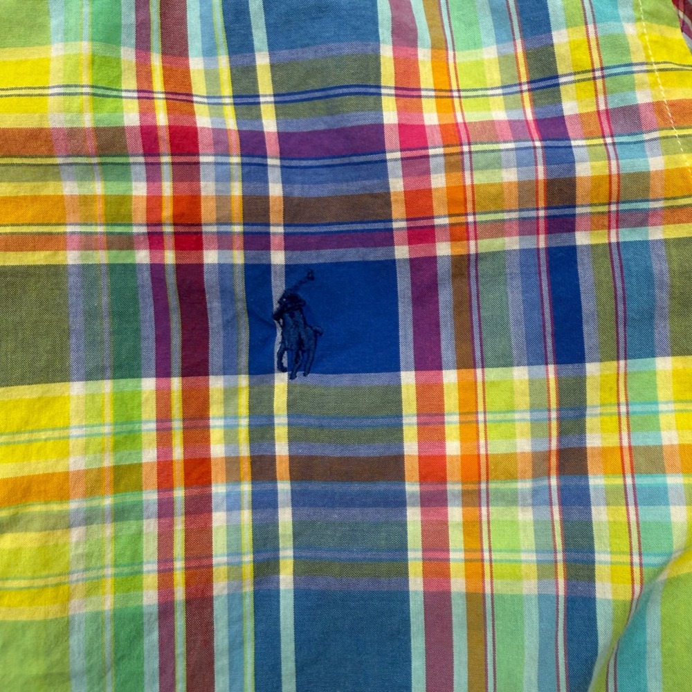 Ralph Lauren Mens Classic Fit Plaid Button Down Shirt Multi Color Cotton Small - Picture 6 of 7